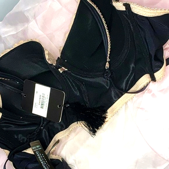 NWT Kardashian size 14 boustier/bra black and pink - Picture 4 of 8